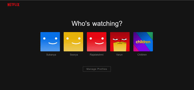 Netflix Project at https://github.com/vinaykulk621/netflix-profiles