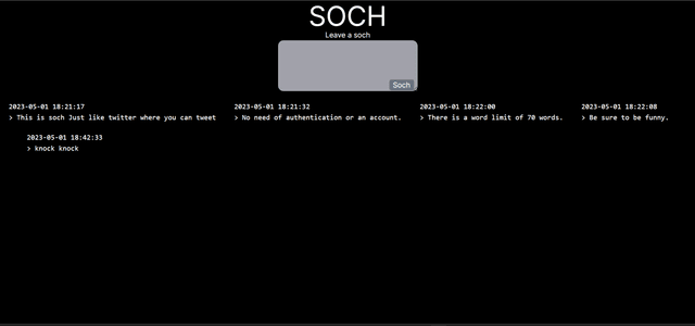 soch Project at https://github.com/vinaykulk621/soch